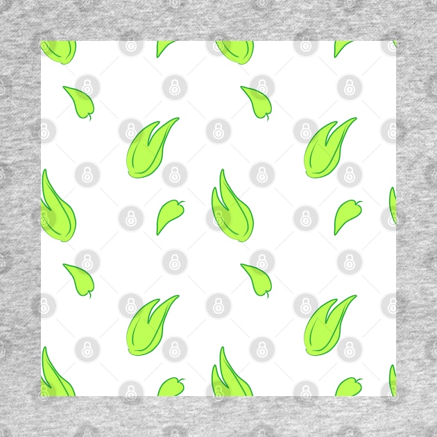 Background illustration white, green leaves, plant, botany, decorative design pattern by grafinya